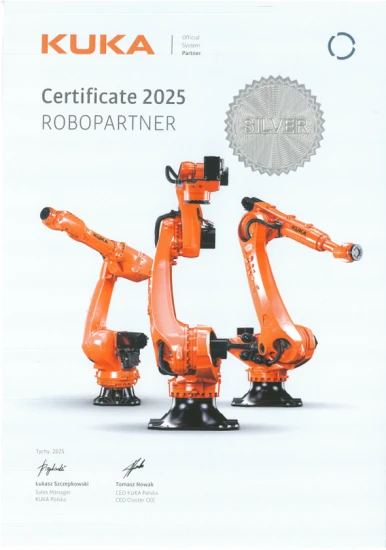 KUKA Certyfikat 2025