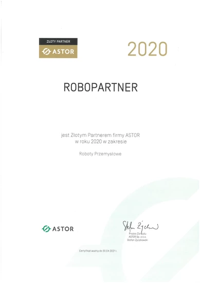 Złoty partner Astor 2020